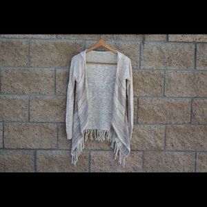 Maurice’s beige tassel cardigan